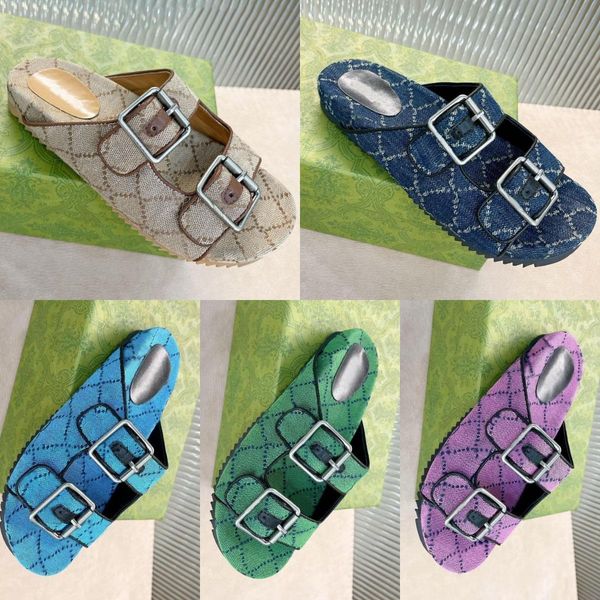 

luxurys designer sandals for men women fashion classic floral brocade slides flats leather rubber flip flops bottom beach shoes loafer 35-47, Black