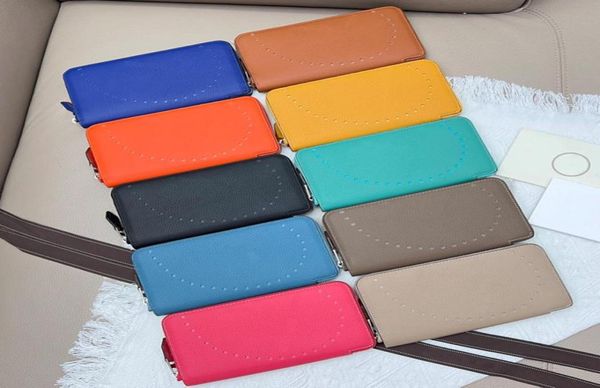 

purse long women wallet cowhide leather bag men zipper clutch card holder6079047, Red;black