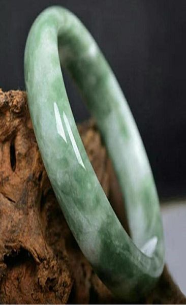 

5662mm natural floating flower handmade jade bracelet01238145625, Black