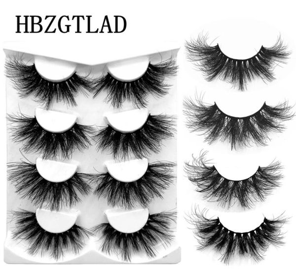 

false eyelashes 4 pairs 25 mm mink natural fluffy lashes dramatic messy long makeup whole 3d fake4975988