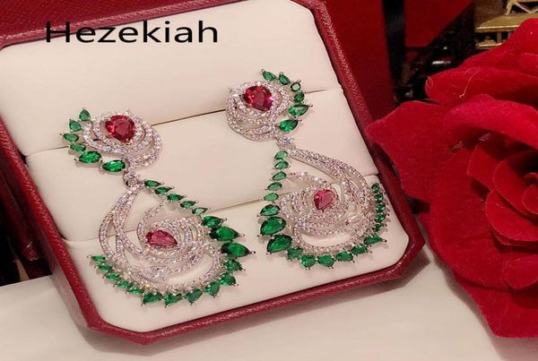 

hezekiah s925 silver earrings personality green women039s eardrop dance party superior quality luxurious flowers 7462489, Golden