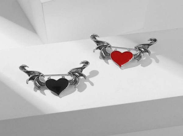 

vampire lover enamel pin custom heart wings brooches hat bag clothes lapel badges harajuku style jewelry valentine039s day gift6004064, Blue