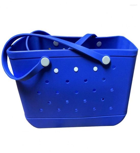 

shopping bags 48 36 24cm women whole waterproof tote custom holes summer rubber totes large eva plastic bog beach silicone bag5265354