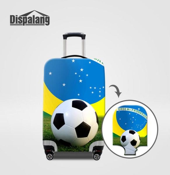 

elastic thicker stretch luggage protective covers for 1832 inch men fashion football basketball printing suitcase cover travel ac6298113, Black