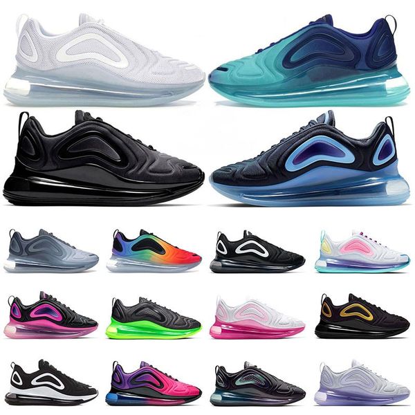 

sports 720 running shoes triple black white university red barely rose new quality platinum volt men women tennis trainers sneakers, White;red