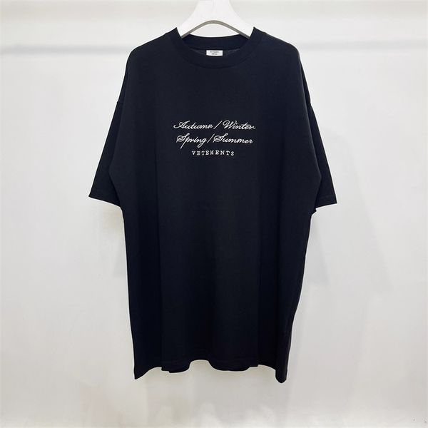 

embroidery t-shirt men women 1 oversized t shirt tees, Black;brown