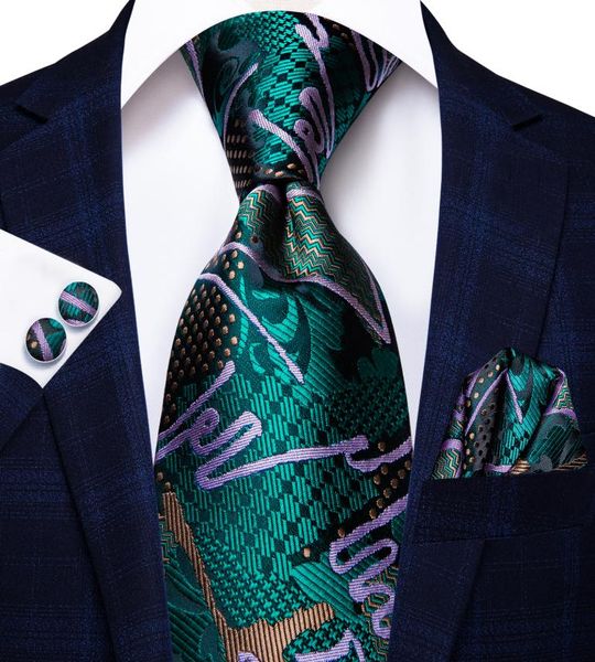 

us warehouse tie set green black multi men039s silk whole classic jacquard woven necktie pocket square cufflinks wedding bu2066729, Black;blue