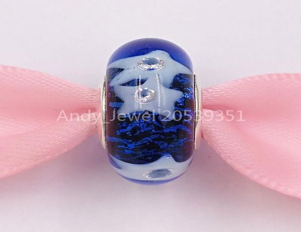 

andy jewel 925 sterling silver beads handmade lampwork starry night sky clear cz charms fits european pandora style jewelry bracel1547664, Black