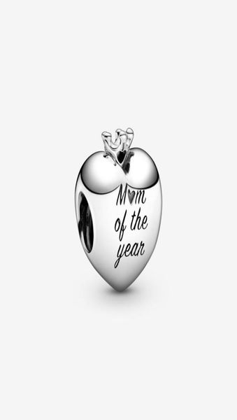 

new arrival 100 925 sterling silver mom of the year heart charm fit original european charm bracelet fashion jewelry accessories9258030, Bronze;silver