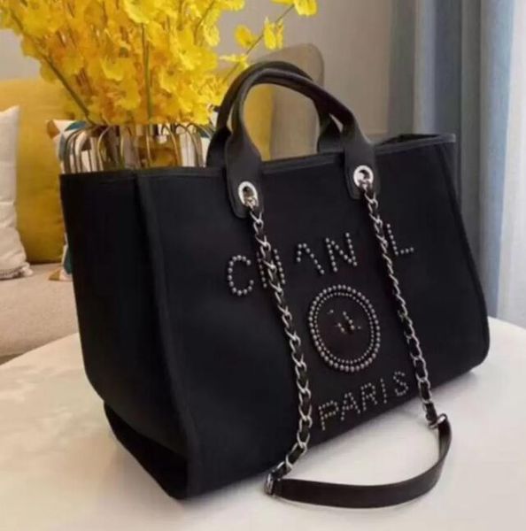 

classic evening bags luxury handbag fashion pearl backpack womens beach handbags purse women canvas hand bag, Black;red