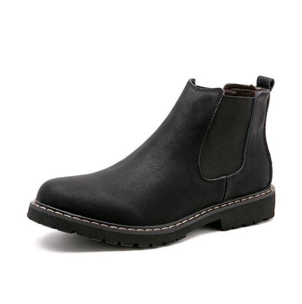 

boots men winter shoes black split leather boots mens warm plush fur winter boots for men4691674
