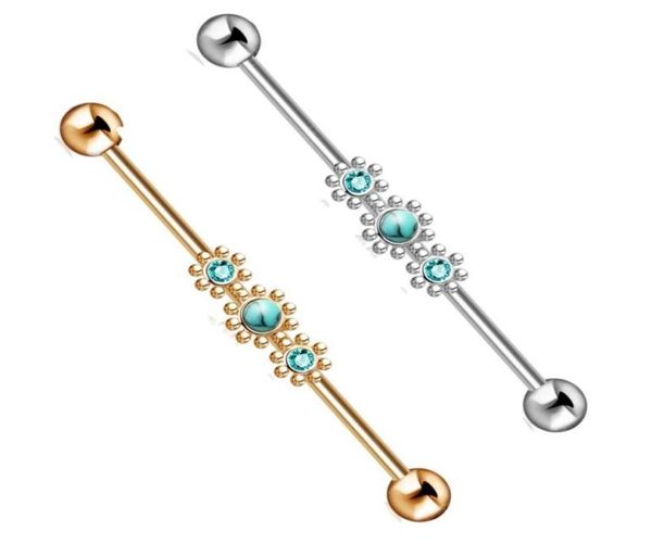 

industrial piercing jewelry plugs tunnels surgical steel ear barbell earrings scaffold cartilage helix conch for women5084397, Silver