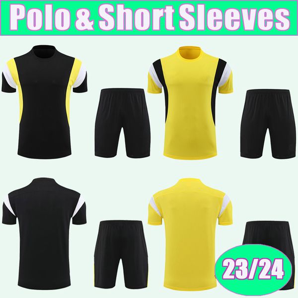 

23 24 reus bellingham training wear short sleeve soccer jerseys hummels brandt reyna haller football shirt, Black