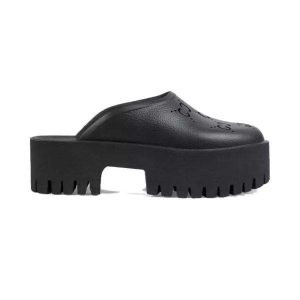 

designer slippers thick bottom seaweed mud fashion high heel flat bottomed women mens outdoor beach waterproof hole sandals vnf, Black