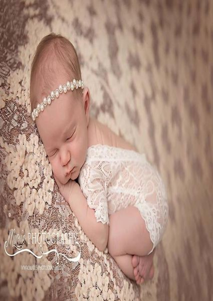 

newborn baby pearl lace romper girl cute petti rompers soft jumpsuit infant toddler artistic po costume swaddle clothing bodysu6676407, Blue