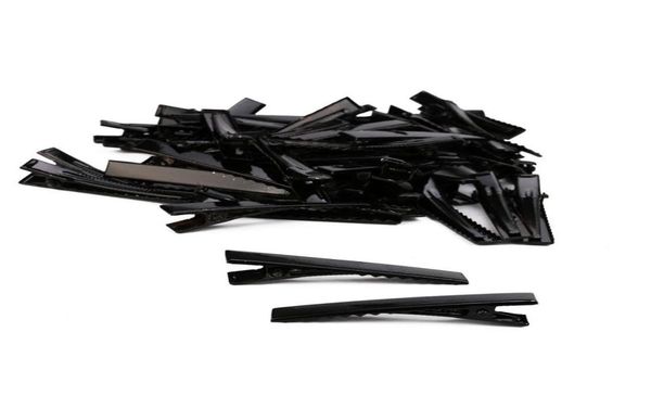 

black hair clips small medium lot silver crocodile alligator bow blank hair clips 150pcs4578706, Slivery;white
