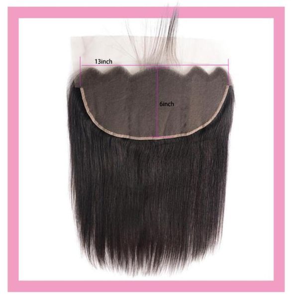

brazilian virgin hair 13x6 lace closure straight human hair 136 frontals pre plucked ear to ear1002714, Black;brown