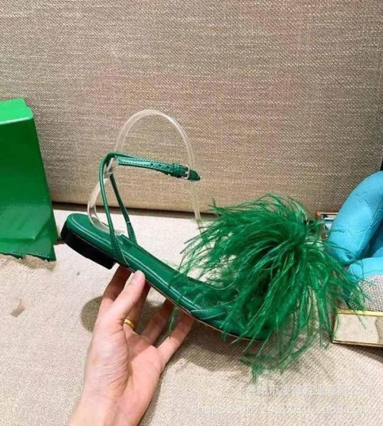 

sandals novelty personality wome22 spring plus size hairy fairy wind fashion ostrich women shoes femme zapatossandals6444931, Black