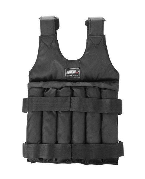 

50kg loading weight vest for boxing weight training workout fitness gym equipment adjustable waistcoat jacket sand clothing3804446