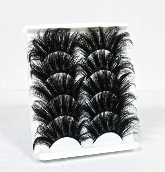 

false eyelashes 25mm faux mink natural thick long 5d fluffy soft wispy black makeup eyelash extension reusable handmade whole 4654244