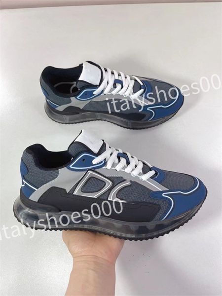 

luxury designer sneakers calfskin casual shoes reflective shoes leather trainers all-match stylist sneaker leisure shoe, Black