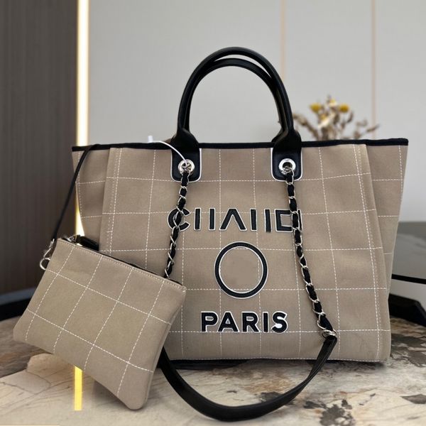 

2023 new designer tote bag pearl beach bag shopping bag classic design women's handbag fashion large capacity one shoulder handheld mom