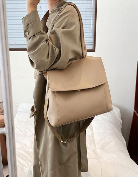 

evening bags large capacity women handbags solid color package soft pu leather shoulder bag 2022 style big size armpit bagsevening5480759