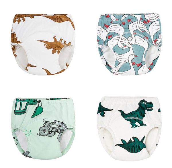 

baby cartoon cloth diapers 8 style animal printed diapers pants infant girls boys cotton elastic training pants reusable cloth nap6242928
