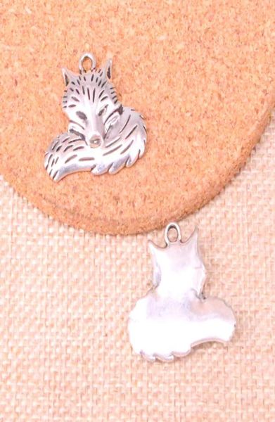 

15pcs charms wolf tail fox 2428mm antique making pendant fitvintage tibetan silverdiy handmade jewelry1095794, Bronze;silver