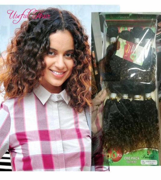 

8pcslot human hair extensions brazilian kinky curly hair weaves marley 250g blonde extensions weaves closureburgundy color weave1131267, Black