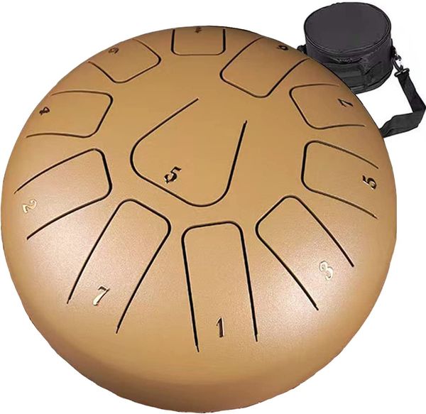 

steel tongue drum, 11 note 8" (approx. 20.3 cm) percussion instrument, f keypad drum for kids and adults meditation drum music educatio