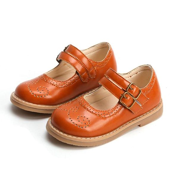 

new 2020 toddler girls leather casual shoes spring summer strap children mary jane school uniform shoes for kids flat dress shoe8185962, Black;grey