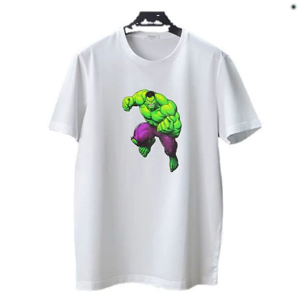 

luxury white shirts fashion clothing summer tee net-red matching aesthetic contrast printing casual men and women's short sleeved t-shi, White;black