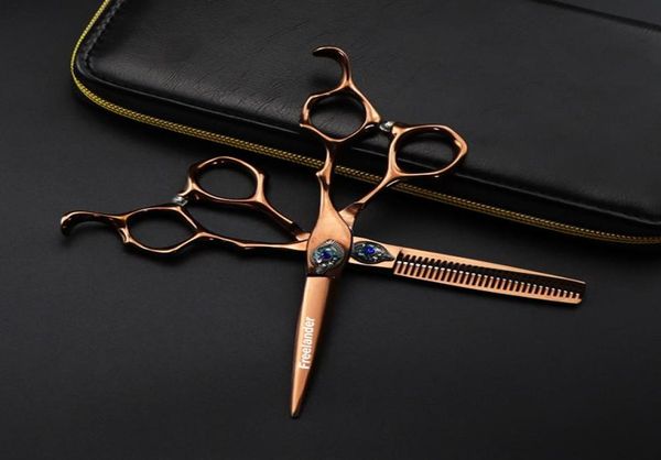 

hair scissors professional feather gem 6inch cutting hairdressing thinning shear barber for8069901