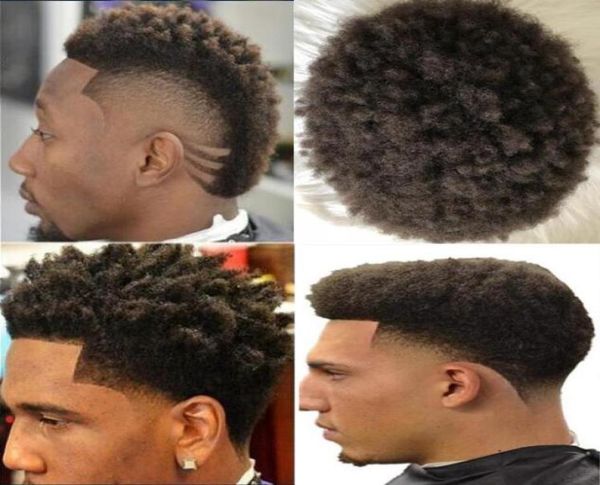 

afro hair full lace toupee brazilian virgin human hair afro curl men wig afro kinky curly toupee for black men 8273576