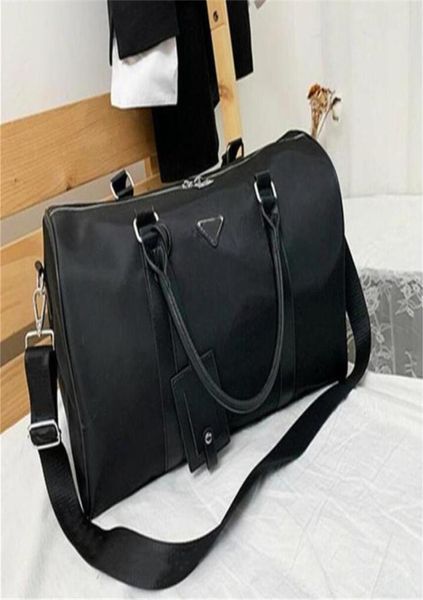 

hight quality men fashion duffle bag triple black nylon travel bags mens handle luggage gentleman business tote with shoulder stra4245900