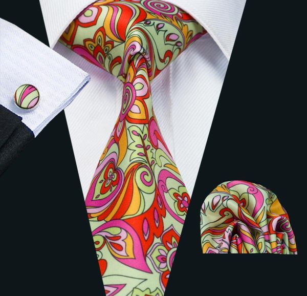 

mens printed ties mix color flower pattern red business wedding silk tie set include tie cufflinks hankerchief n12484964983, Black;blue