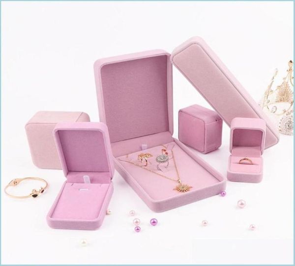 

jewelry boxes pink jewelry gift packaging box veet ring cufflink earring pendant charm necklace bangle bracelet brooch jewellery p9330751, Black;white