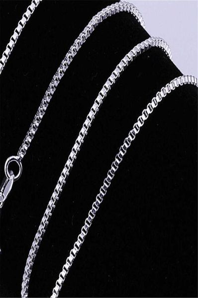 

necklaces chains 1630 platinum plated necklace 1mm chain fashion chain necklace for women jewelry60471943312698, Silver
