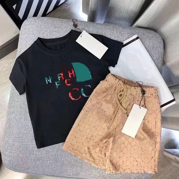 

new designer style children's clothing sets for summer boys and girls sports suit baby infant short sleeve clothes kids set 2-9t dhgate, White