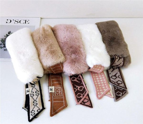

soft plush winter women039s small bow tie hairy neck scarf warm women039s lovely scarf bow tie fashion trend scarf9403101, Blue;gray