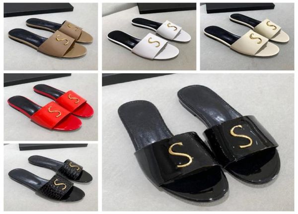 

classics fashion women shoes slipper coat of paint sandals slides summer real leather platform flats shoes ladies beach slipp3253868, Black