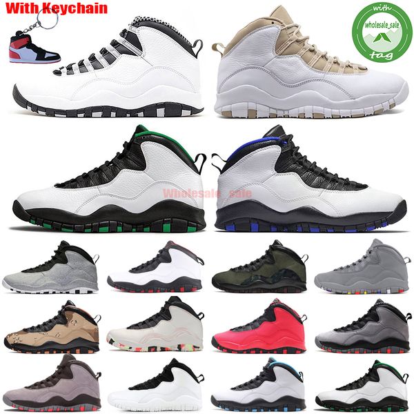 

new 10s cement streel grey jumpman basketball shoes men 10 chicago flag linen orlando seattle shadow tinker racer blue mens sports sneakers