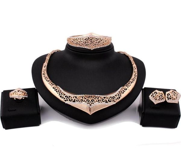 

earrings necklace farlena jewelry gold color hollow out bangle ring for women african dubai bridal sets4282561, Silver