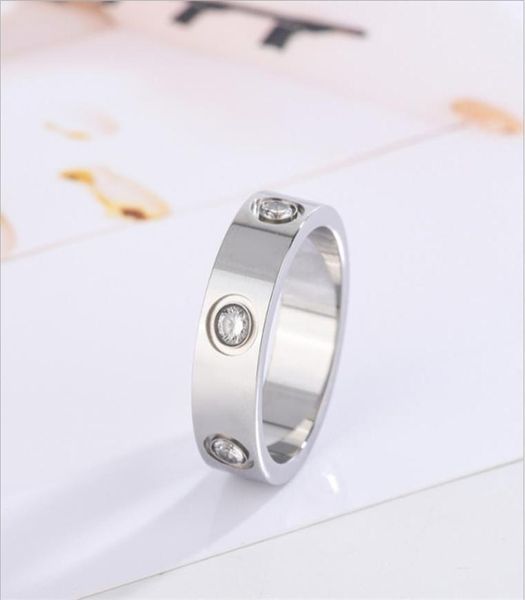 

2021 luxury designer jewelry love ring women men rings stainless steel custom couple wedding party friends silver rose gold diamon6587377