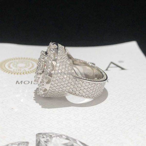 

custom hip hop vvs moissanite ring pass diamond tester iced out 925 silver champion ring 10k 14k men hip hop jewelry