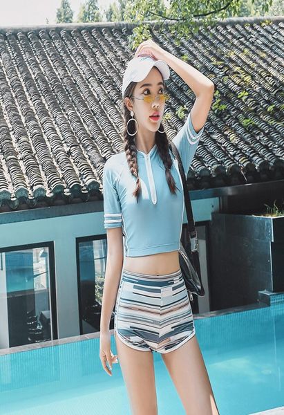 

spring bathing suit split twopiece set for women to cover belly and slim korean style swimsuit7372071