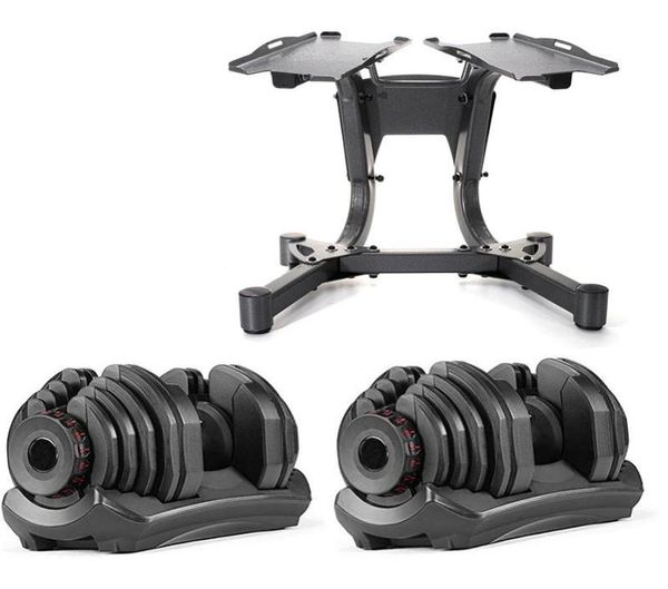 

adjustable dumbbell set workout weights 90lb 40kg stand included4268730