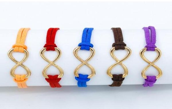 

eight 8 infinity bracelet eight cross bracelet bangle jewelry silver plated genuine leather bracelet rope jewelry for women men5466837, Golden;silver