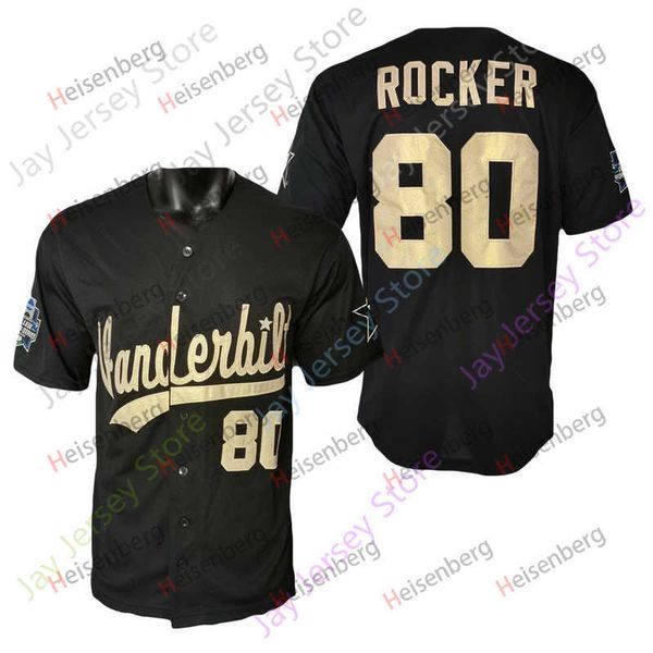 

new wears vanderbilt commodores jersey ncaa baseball college kumar rocker black size s-3xl all stitched youth men
